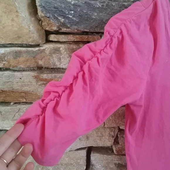 New York & Company Pink Off-Shoulder Top - Picture 4 of 6